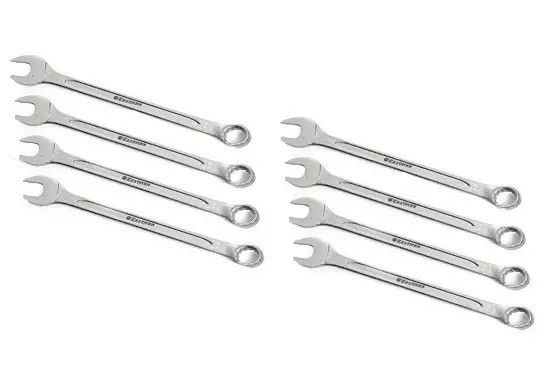 Eastman Combination Spanner Set Recessed Panel Chrome Vanadium Steel