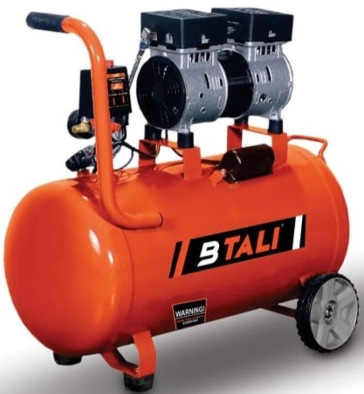 Btali 50 Ltrs Oil Free and Silent Air Compressor with 1 HP Motor and 115 PSI Max. Pressure 1100W Heavy Duty