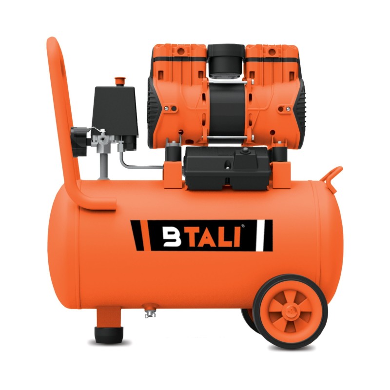 Btali 25 Ltrs Oil Free and Silent Air Compressor with 1 HP Motor and 115 PSI Max. Pressure 1100W Heavy Duty