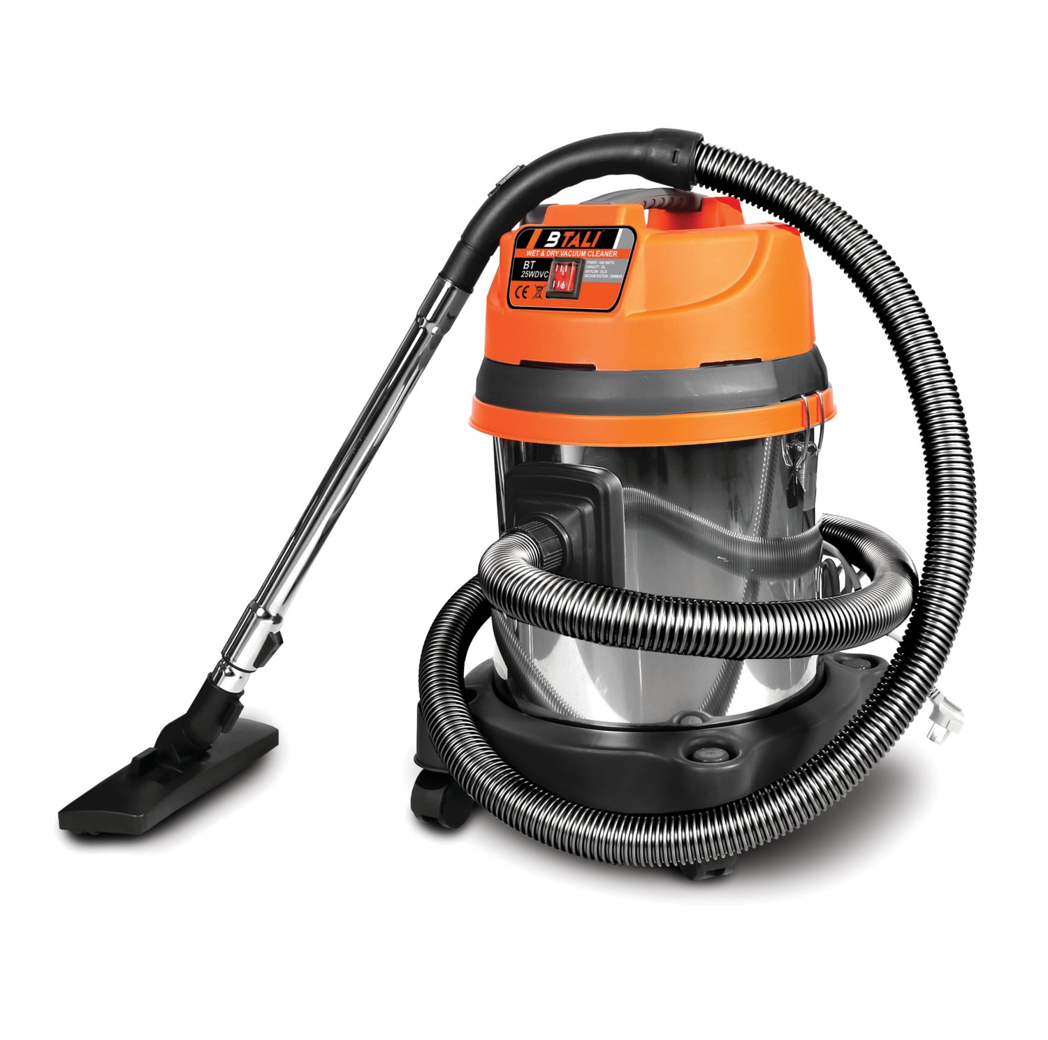 Btali 25L Wet and Dry Vacuum Cleaner 1600W with All Accessories