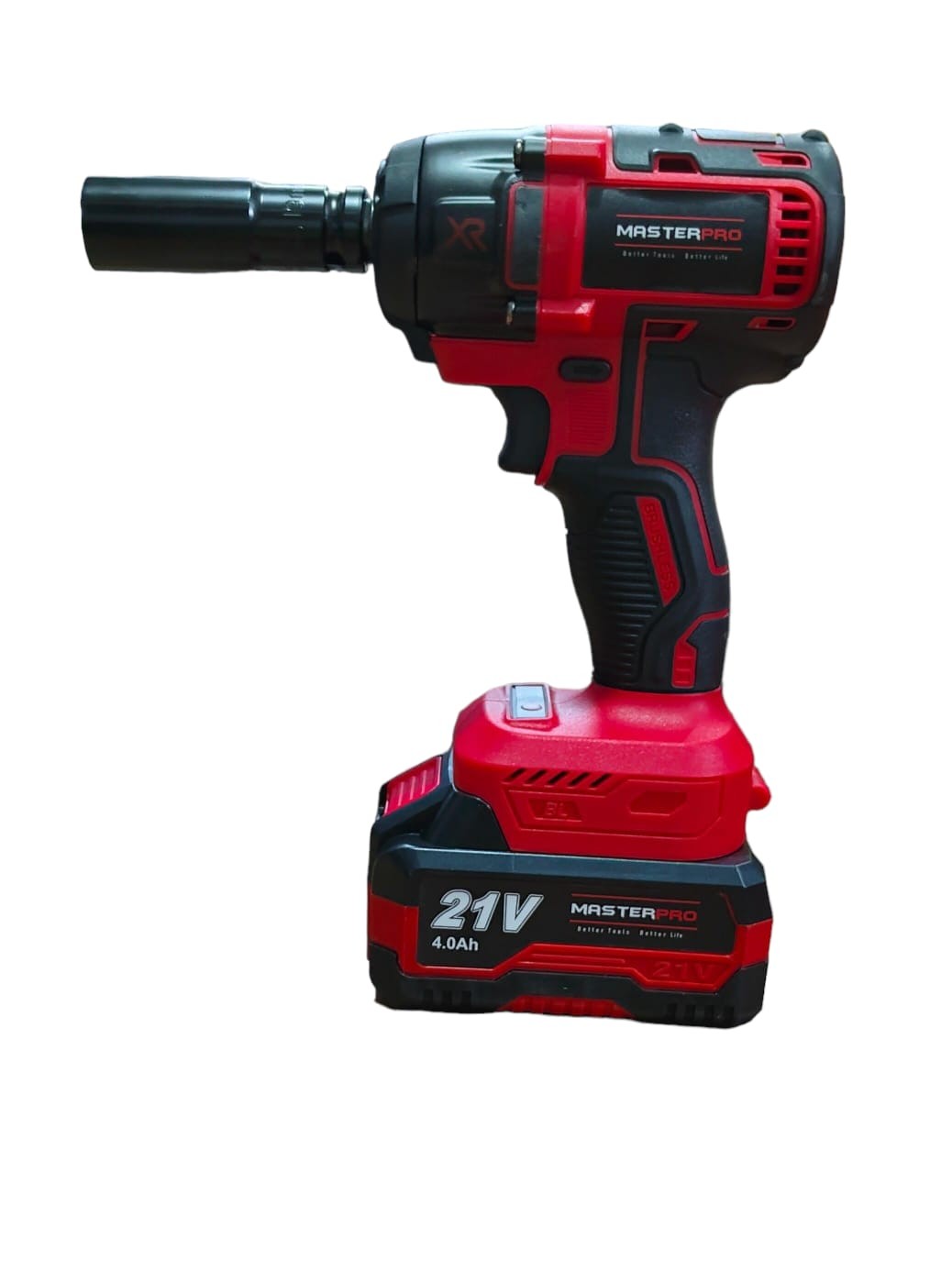 MasterPro 21V Cordless Impact Wrench with  25 Accessories with 2 Batteries