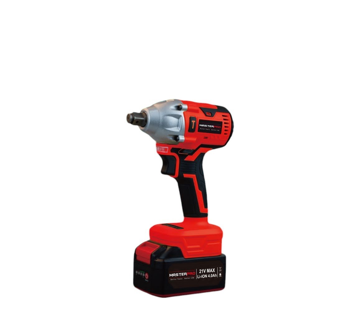 MasterPro 21V Cordless Brushless Impact Wrench with 450NM Torque and all Accessories